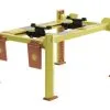 Shell Oil #2 Adjustable Four-Post Lift, Yellow And Red - Greenlight 13583 - 1/18 Scale Diecast Post Lift