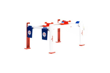 ModelToyCars Adjustable Four-Post Lift - Chevron, White - Greenlight 13637 - 1/18 Scale Diecast Accessory