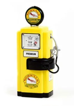 1948 Wayne 100-A Gas Pump Norwalk Gasoline, Yellow, Greenlight 14110A - 1/18 Scale Diecast Gas Pump