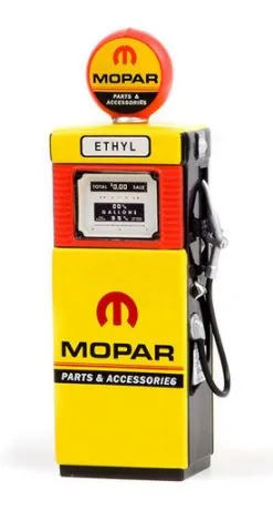 1951 Wayne 505 Gas Pump MOPAR Parts, Yellow, Greenlight 14110B - 1/18 Scale Diecast Gas Pump