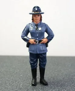 State Trooper Sharon Figure, Blue - American Diorama Figurine 16162 - 1/24 Scale