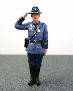 State Trooper Brian Figure, Blue - American Diorama Figurine 16163 - 1/24 Scale
