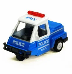 NYC Metro Police Mini Car, Blue & White - Showcasts 2180DNY - 4 Inch Scale Diecast Model Replica