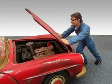 Mechanic Ken Figure, Blue - American Diorama Figurine 23790 - 1/18 Scale