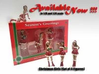 Christmas Girls (set Of 4) - American Diorama Figurines 23847 - 1/24 Scale
