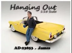 Hanging Out James Figure, Black With Blue - American Diorama Figurine 23853 - 1/18 Scale