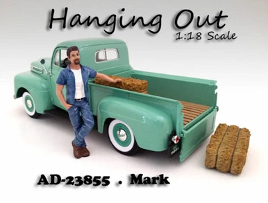 Hanging Out Mark Figure, Blue - American Diorama Figurine 23855 - 1/18 Scale
