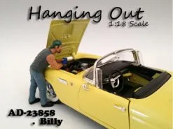 Hanging Out Billy Figure, Gray - American Diorama Figurine 23858 - 1/18 Scale