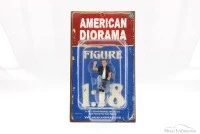 1:18 Scale Biker Motorman& Blue Attire - American Diorama 23867 - 1/18 Scale Diorama Accessory