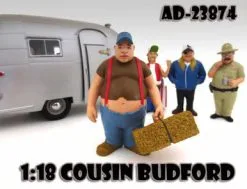 Trailer Park Figures Series 1 Cousin Budford, American Diorama Figurine 23874 - 1/18 Scale