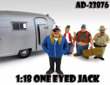 Trailer Park Figures Series 1 One Eyed Jack, American Diorama Figurine 23876 - 1/18 Scale
