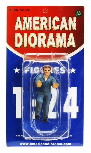 Mechanic Ken Figure, Blue - American Diorama 23902 - 1/24 Scale Diecast Hobby Accessory