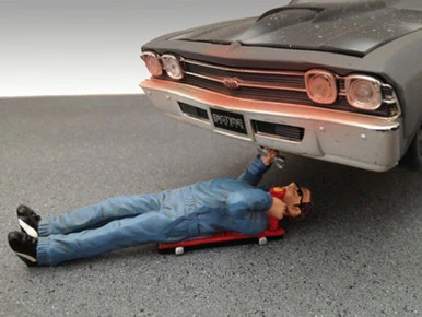 Mechanic Paul Figure, Blue - American Diorama Figurine 23903 - 1/24 Scale