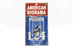 Biker Motorman, Black & Blue Attire - American Diorama 23915 - 1/24 Scale Diorama Accessory