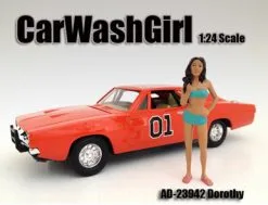 Car Wash Girl Dorothy Figure, Green - American Diorama Figurine 23942 - 1/24 Scale