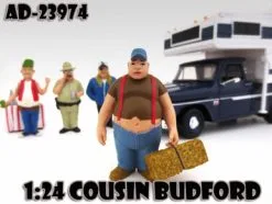 Trailer Park Figures Series 1 Cousin Budford, American Diorama Figurine 23974 - 1/24 Scale