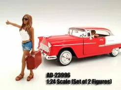 Hitchhiker Set Of 2 Figures - American Diorama 23996 - 1/24 Scale Diecast Hobby Accessory