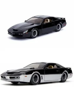 ModelToyCars Knight Rider Diecast Toy Car Package - Two 1/24 Scale Diecast Model Cars