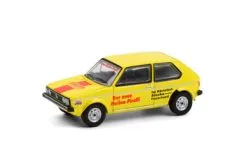 1974 Volkswagen Golf Mk1 - Hartetest Alaska-Feuerland Alaska, USA To Tierra Del Fuego, Argentina Car #2, Yellow - Greenlight 30239/48 - 1/64 Scale Diecast Model Toy Car