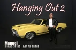 Manuel Figure, Black With White - American Diorama 38183 - 1/18 Scale Figurine - Diorama Accessory