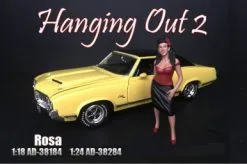 Rosa Figure, Black With Red - American Diorama 38184 - 1/18 Scale Figurine - Diorama Accessory