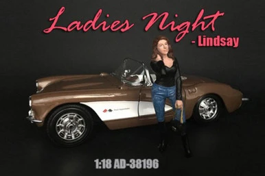 Ladies Night Lindsay Figure - American Diorama 38196, 1/18 Figurine, Diorama Accessory