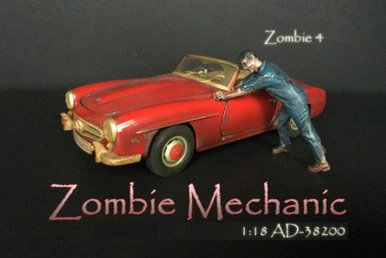 Zombie Mechanic IV, Blue - American Diorama 38200 - 1/18 Scale Figurine - Diorama Accessory