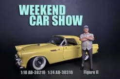 Weekend Car Show Figure II, Gray - American Diorama 38210 - 1/18 Scale Figurine - Diorama Accessory
