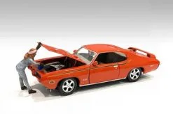 Retro Female Mechanic II, Blue - American Diorama 38245 - 1/18 Scale Figurine - Diorama Accessory