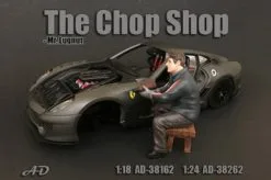 The Chop Shop Mr. Lugnut Figure, American Diorama 38262 - 1/24 Scale Accessory For Diecast Cars