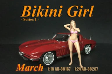 Bikini Girl March, Pink - American Diorama 38267 - 1/24 Scale Figurine - Diorama Accessory
