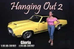 Gloria Figure, Pink With Blue - American Diorama 38282 - 1/24 Scale Figurine - Diorama Accessory