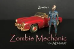 Zombie Mechanic I, Blue - American Diorama 38297 - 1/24 Scale Figurine - Diorama Accessory