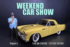 Weekend Car Show Figure I, Brown & Blue - American Diorama 38309, 1/24 Figurine - Diorama Accessory