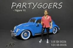 Partygoers Figure VI, Black And Pink - American Diorama 38326 - 1/24 Figurine - Diorama Accessory