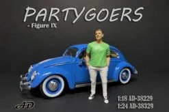 Partygoers Figure IX, White & Lime Green - American Diorama 38329, 1/24 Figurine, Diorama Accessory