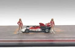 Race Day Metal Figures Set 6, Multi- - American Diorama 38364 - 1/43 Scale Figurine
