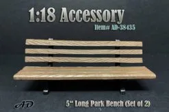 Park Bench (Set Of 2 Benches), Brown - American Diorama 38435 - 1/18 Figurine - Diorama Accessory