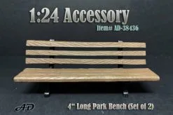 Park Bench (Set Of 2 Benches),- American Diorama 38436 - 1/24 Scale Figurine - Diorama Accessory