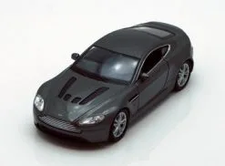 Aston Martin V12 Vantage , Gray - Welly 43624 - 4.5" Long Diecast Model Toy Car (Brand New, But NOT IN BOX)