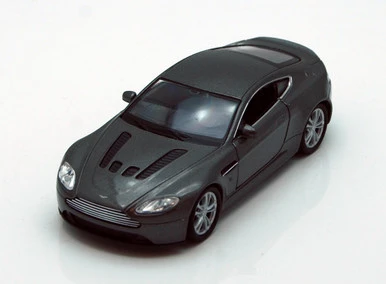 Aston Martin V12 Vantage , Gray - Welly 43624 - 4.5" Long Diecast Model Toy Car (Brand New, But NOT IN BOX)