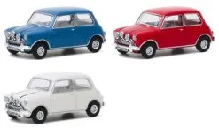 Greenlight Italian Job Mini Cooper Diecast Car Package - Three 1/64 Scale Diecast Model Cars