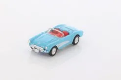 1957 Chevy Corvette, Turquoise - Welly 52054G-D - 1/60 Scale Diecast Model Toy Car