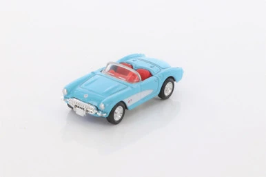 1957 Chevy Corvette, Turquoise - Welly 52054G-D - 1/60 Scale Diecast Model Toy Car