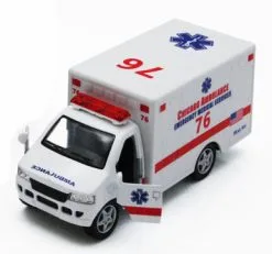 Chicago Rescue Team Ambulance, White - Kinsmart 5259DCG - 5" Diecast Car (New, But NO BOX)