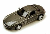 Kinsmart Mercedes-Benz SLS AMG, Gray - 5349D - 1/36 Scale Diecast Model Toy Car (Brand New, But NOT IN BOX)