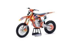 2018 KTM 450 SX-F Dirt Bike Red Bull, Cooper Webb - New Ray 58213 - 1/10 Scale Diecast Model Bike