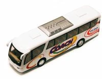 Coach Bus, White - Kinsmart 7101D - 7" Diecast Model Toy Car (Brand New, But NOT IN BOX)