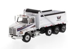 Western Star 4700 SFFA Dump Truck, White - Diecast Masters 71034 - 1/50 Scale Diecast Model Toy Car