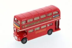 London Routemaster Double Decker Bus, Red - Motor Max 76002D - Diecast (No Box) (New, But NO BOX))